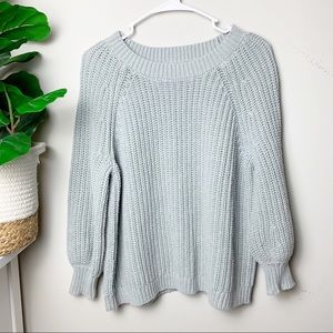 Aerie Grey Chunky Knit Balloon Sleeve Sweater ✨